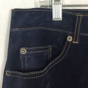Midnight Blue SUEDE SKIRT, Isaac Mizrahi, Size 12